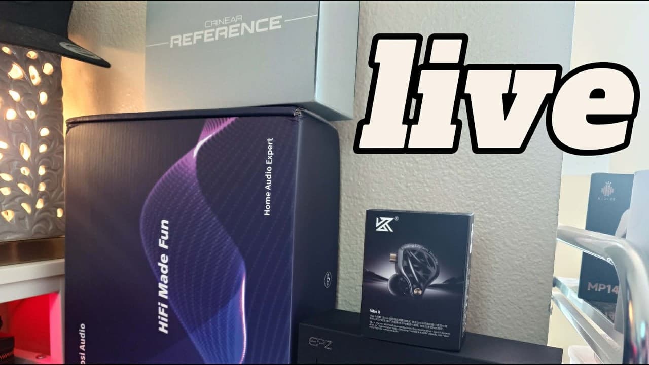 Thumbnail do vídeo KZ Vibe X and CrinEar Reference First time listening impressions! Feat. Fosi GR70 tube amp