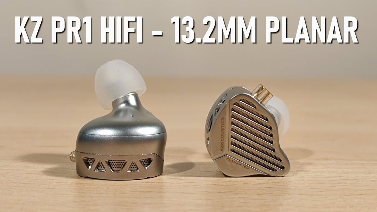 Thumbnail do vídeo KZ PR1 Hifi review - 13.2MM Planar Driver Feat CCA PLA13