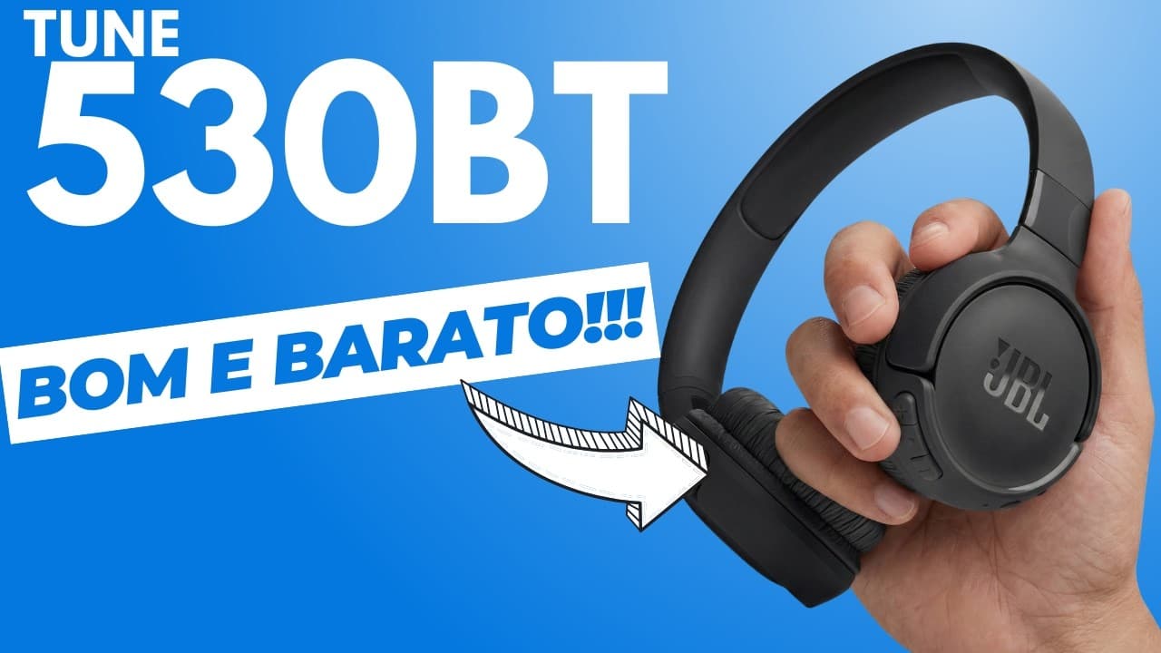Thumbnail do vídeo Me Surpreendeu! O Novo JBL Tune 530BT é o Rei do Custo-Benefício!