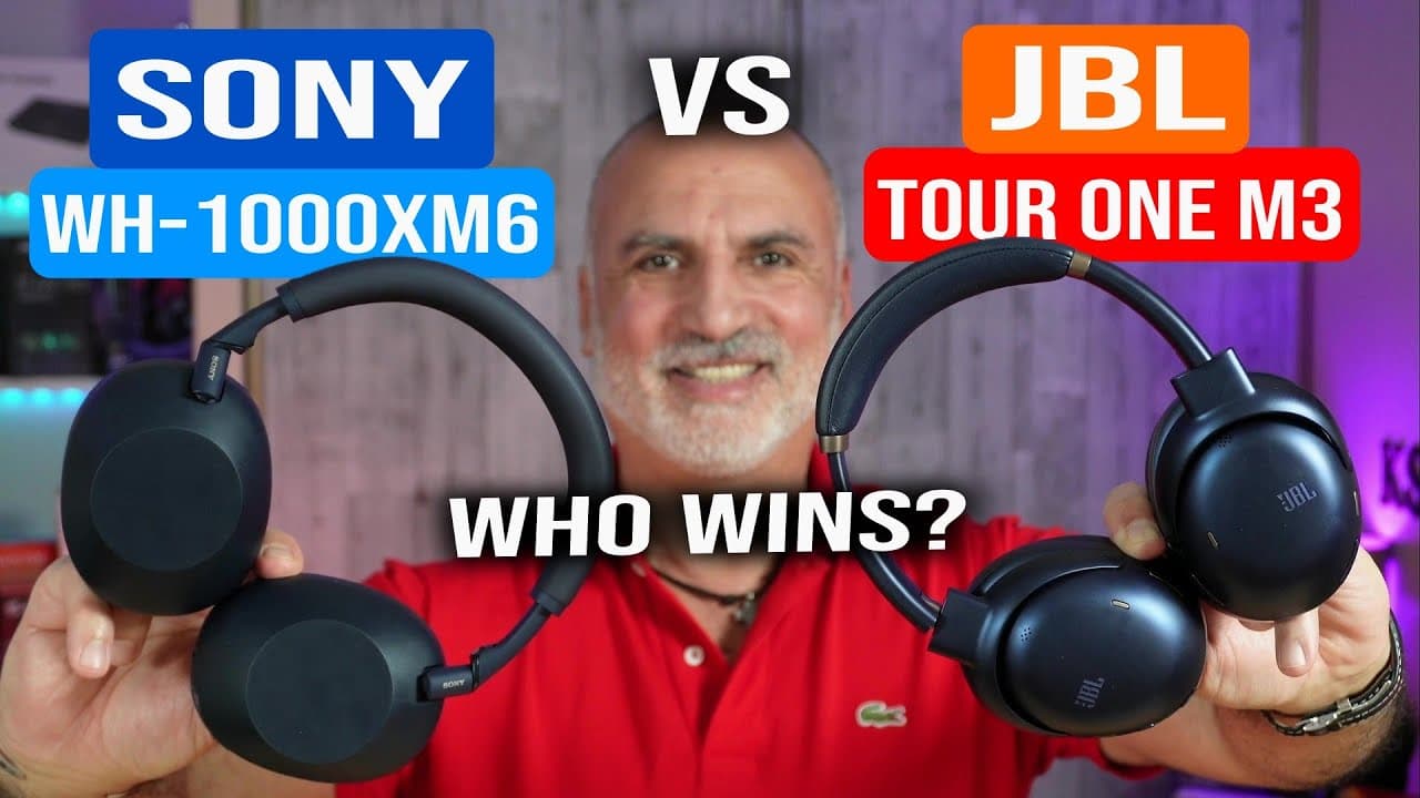 Thumbnail do vídeo Sony WH-1000XM6 vs JBL Tour One M3: Who Wins?