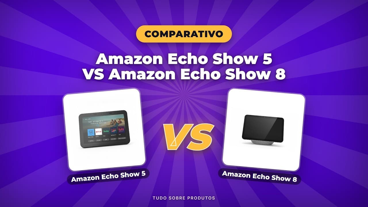 Capa do vídeo oficial: Amazon Echo Show 5 x 8 (2026): Qual o Melhor Pra VOCÊ?