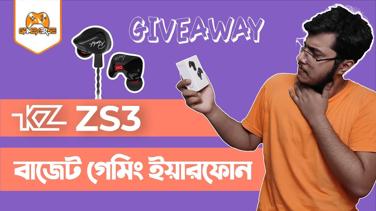 Thumbnail do vídeo KZ ZS3 Review Bangla | Budget Earphones for Gaming | Best under 800 taka?