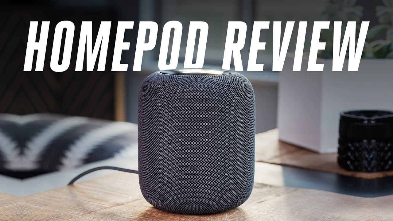 Thumbnail do vídeo Apple HomePod review