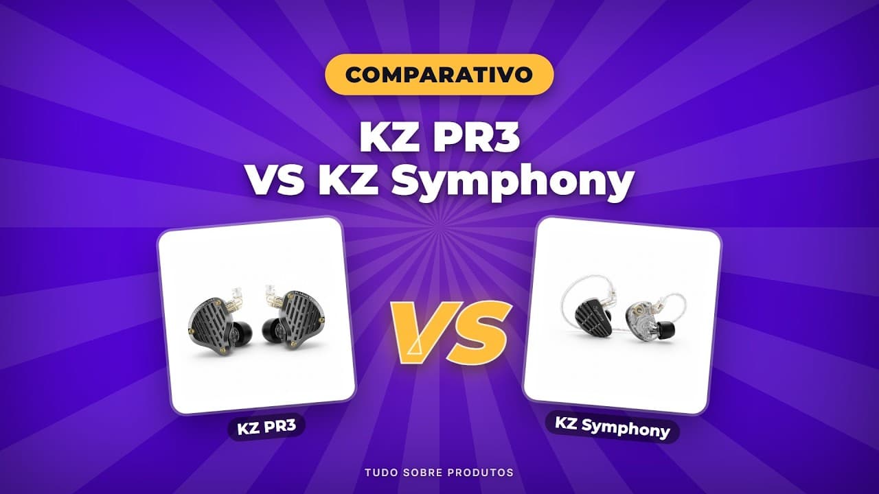 Capa do vídeo oficial: KZ PR3 x KZ Symphony: O Melhor Fone Comparativo COMPLETO 2026!