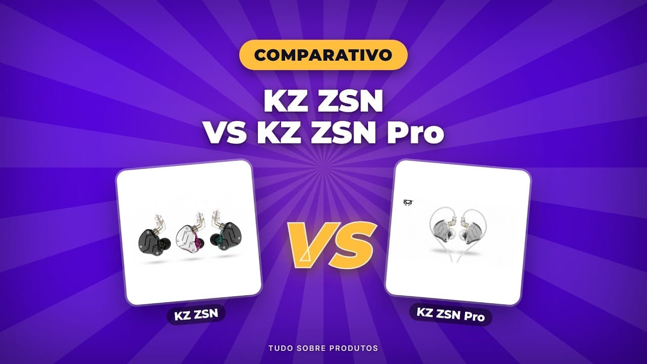 Capa do vídeo oficial: KZ ZSN x KZ ZSN Pro: Qual o MELHOR fone de ouvido em 2026?