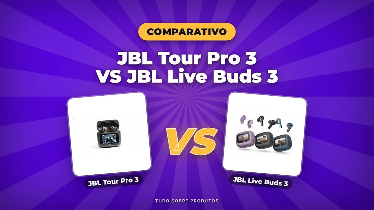 Capa do vídeo oficial: JBL Tour Pro 3 vs Live Buds 3 (2026): Qual Fone Bluetooth é o Melhor?