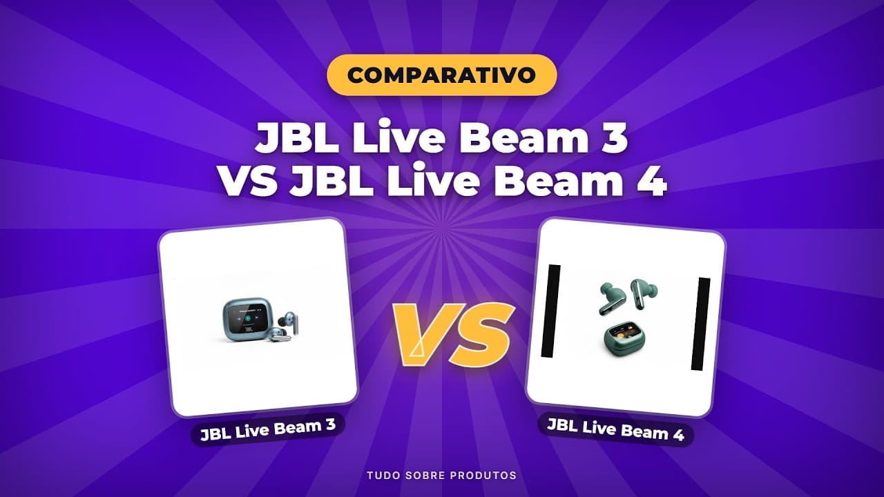 Capa do vídeo oficial: JBL Live Beam 3 vs Live Beam 4: Qual o Melhor Fone de 2026?
