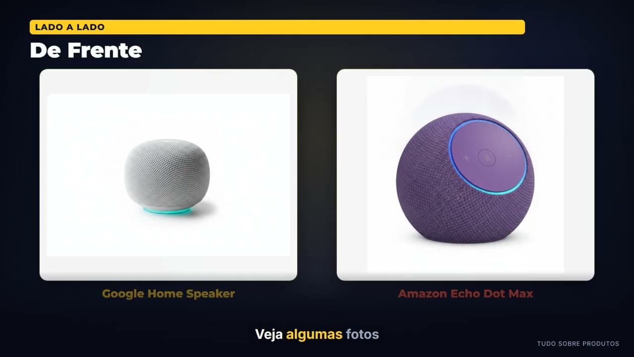 Capa do vídeo oficial: Google Home Speaker vs Amazon Echo Dot Max: Qual Vale Mais a Pena em 2026?