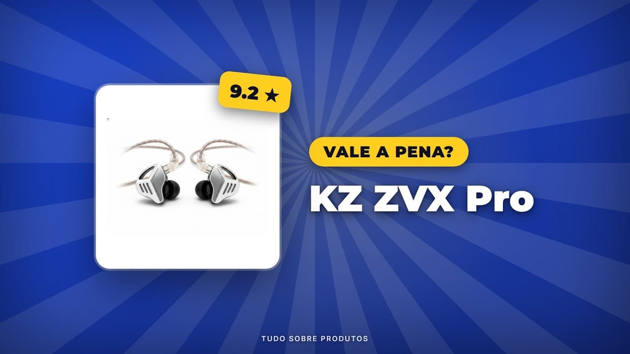 Capa do vídeo oficial: KZ ZVX Pro: Análise COMPLETA em 2026! Vale a pena comprar?