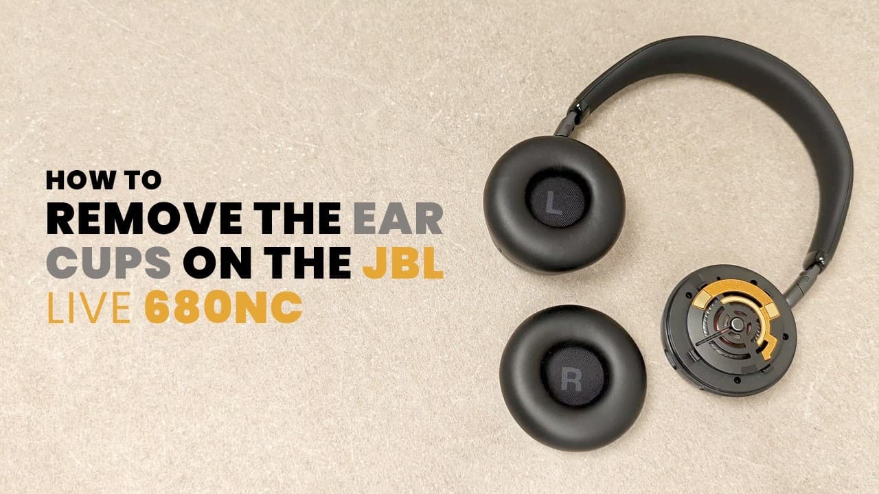 Thumbnail do vídeo JBL Live 680NC | How to Remove the Ear Pads / Ear Cups