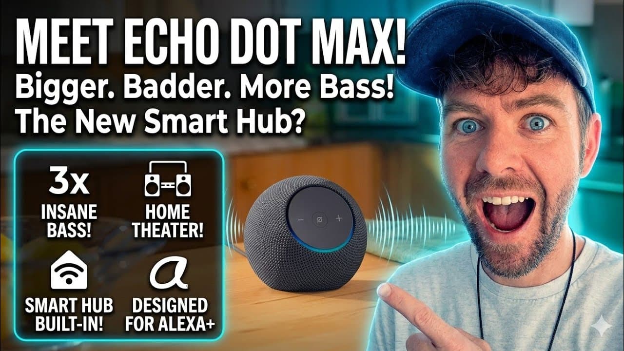 Thumbnail do vídeo Echo Dot Max Amazon (Alexa+) Full Review