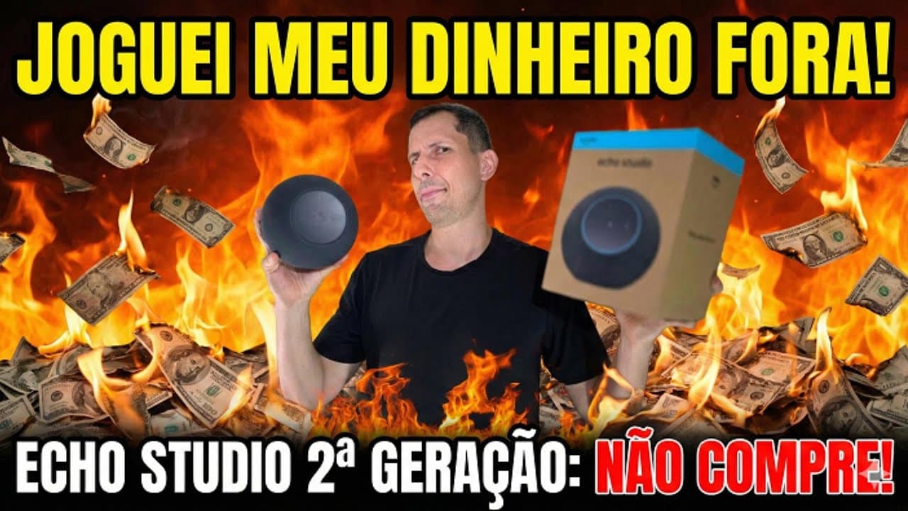 Thumbnail do vídeo Echo Studio 2025 É UMA DECEPÇÃO TOTAL? Comparativo de Áudio Mostra a Verdade! VALE A PENA?