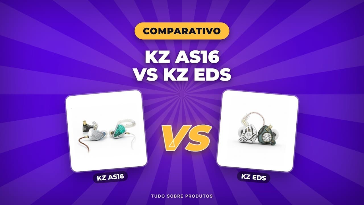 Capa do vídeo oficial: KZ EDS x KZ AS16: Duelo Definitivo! Qual o Melhor Fone em 2026?