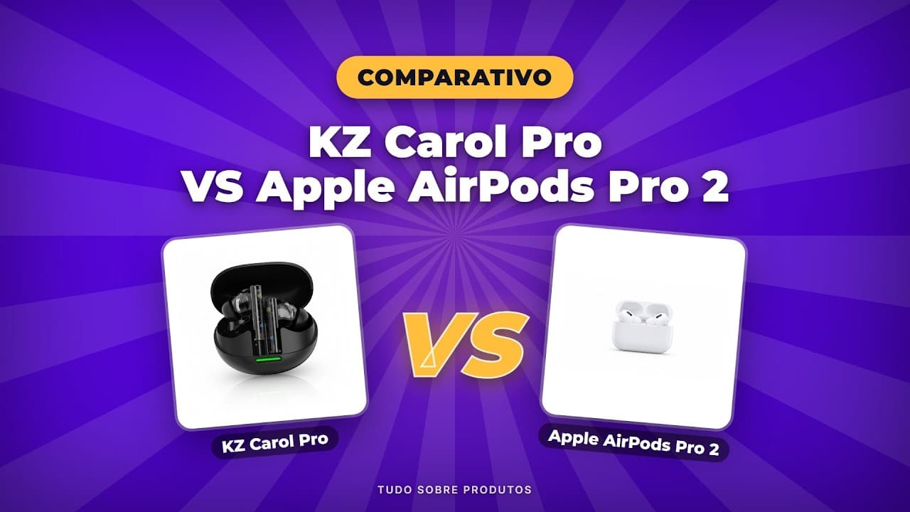 Capa do vídeo oficial: KZ Carol Pro x AirPods Pro 2 (2026): Quem Vence Esse Duelo de Fones?