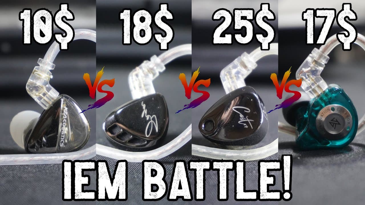 Thumbnail do vídeo Budget IEM Battle! (Kz Castor/EDX Pro/Saga/Libra) Tested!