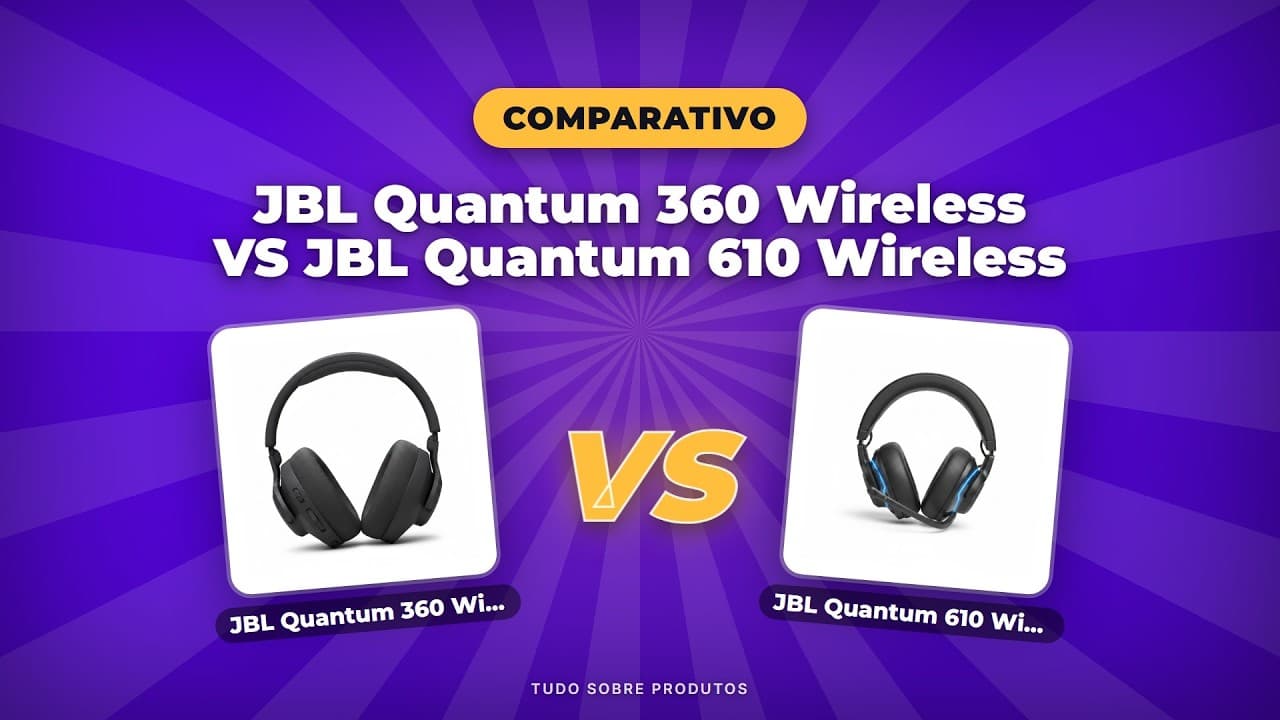 Capa do vídeo oficial: JBL Quantum 360 vs 610 Wireless: Qual o MELHOR Headset Gamer em 2026?