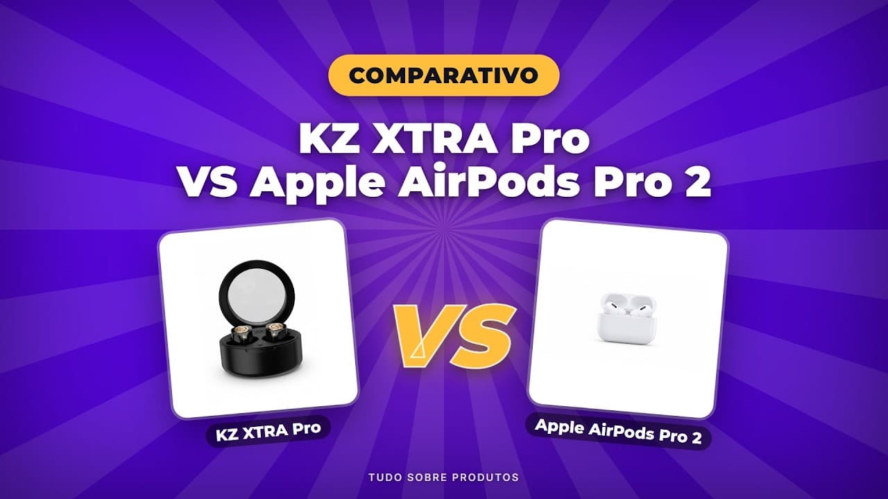 Capa do vídeo oficial: KZ XTRA Pro vs AirPods Pro 2: Qual o MELHOR para você em 2026?