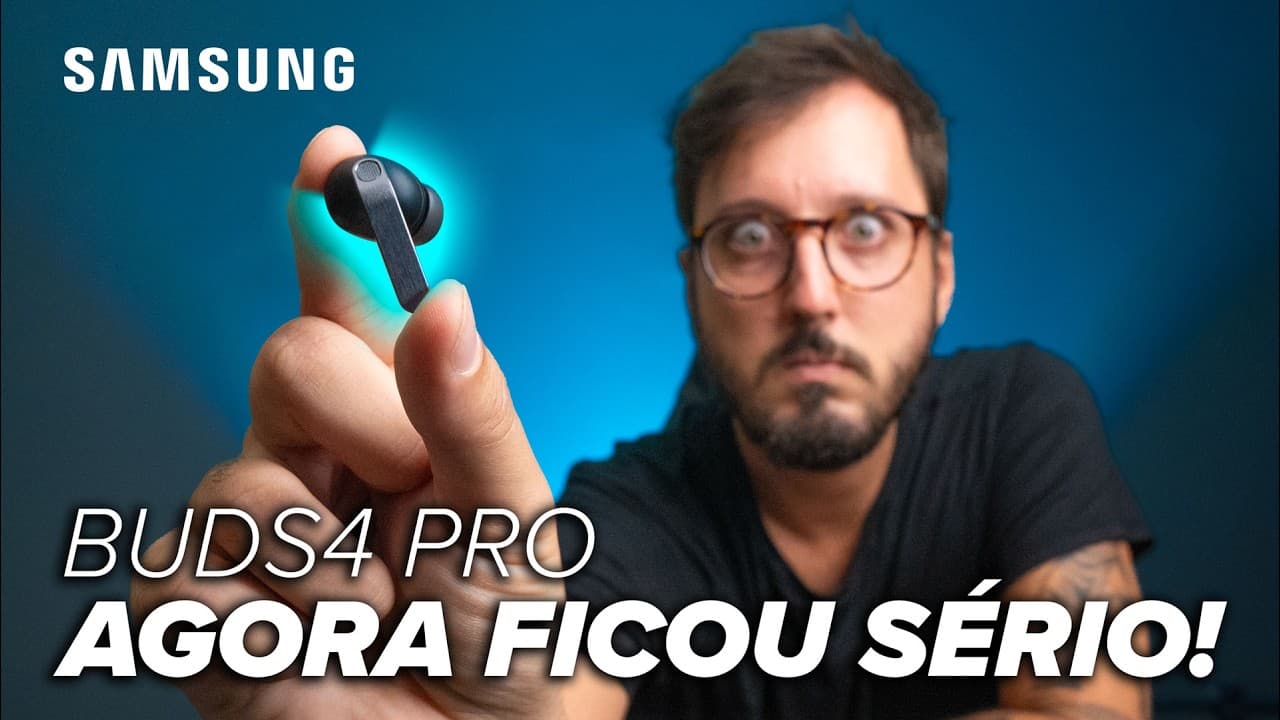 Thumbnail do vídeo CHEGOU AO TOPO? Samsung Galaxy Buds4 Pro