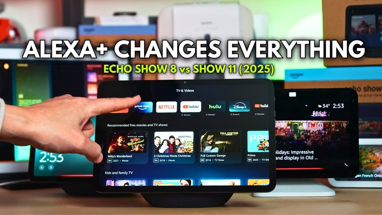 Thumbnail do vídeo I Tested Echo Show 8 vs Echo Show 11 (2025) — Alexa+ Changes Everything