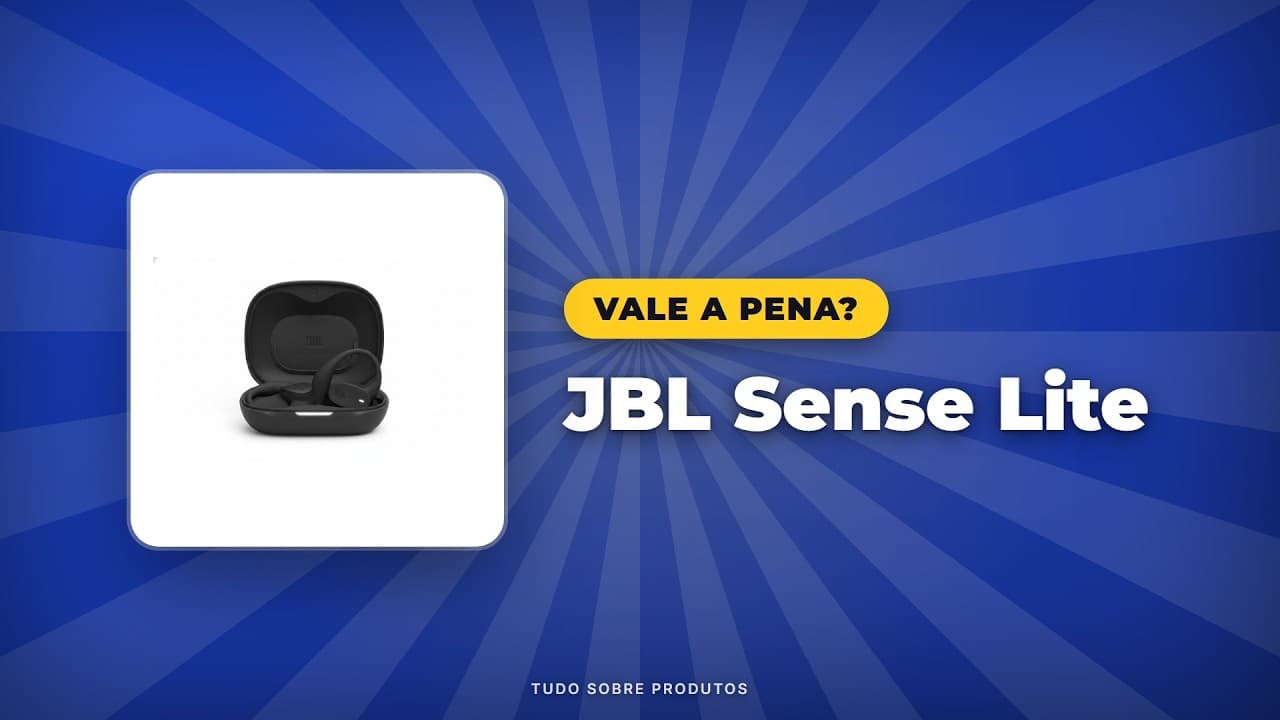 Capa do vídeo oficial: JBL Sense Lite 2026: Análise COMPLETA do Fone de Conforto Extremo!