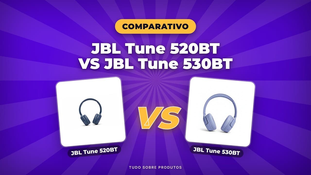 Capa do vídeo oficial: JBL TUNE 520BT vs 530BT: Qual Fone Vale a Pena em 2026?