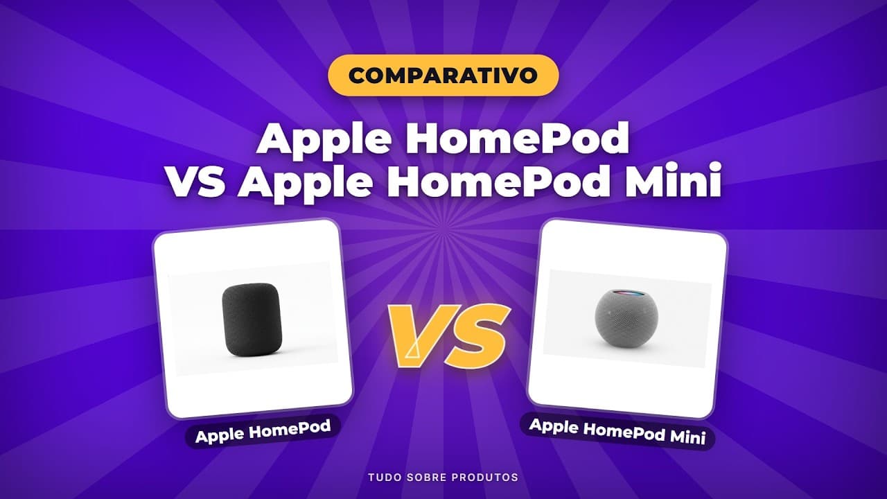 Capa do vídeo oficial: HomePod vs. HomePod Mini: O Comparativo Definitivo em 2026!