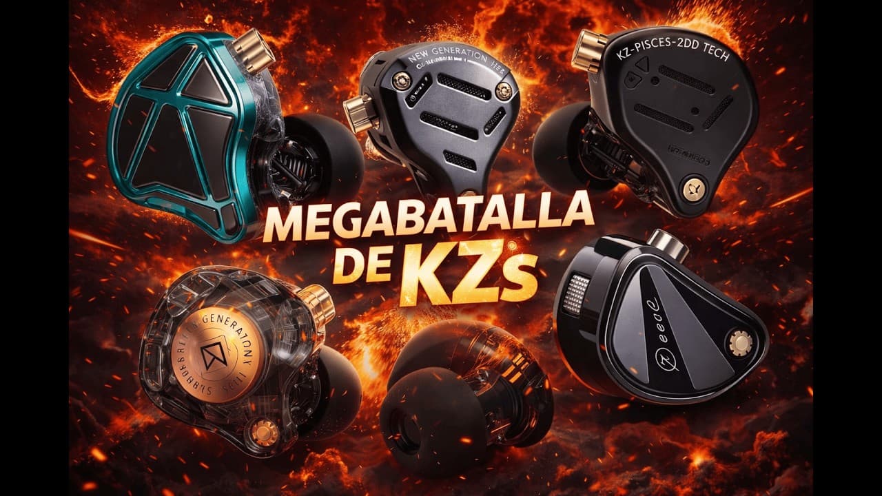 Thumbnail do vídeo KZ Batalla Campal (KZ EDX Pro 2, KZ Pisces, KZ Decet, KZ ZS10 Pro 2 y KZ Axas)