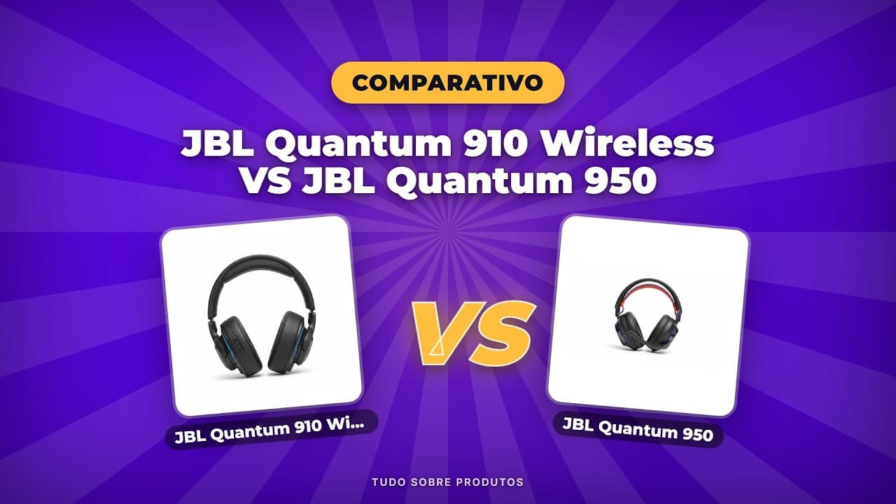 Capa do vídeo oficial: JBL Quantum 910 Wireless vs 950: Qual o MELHOR Fone Gamer em 2026?