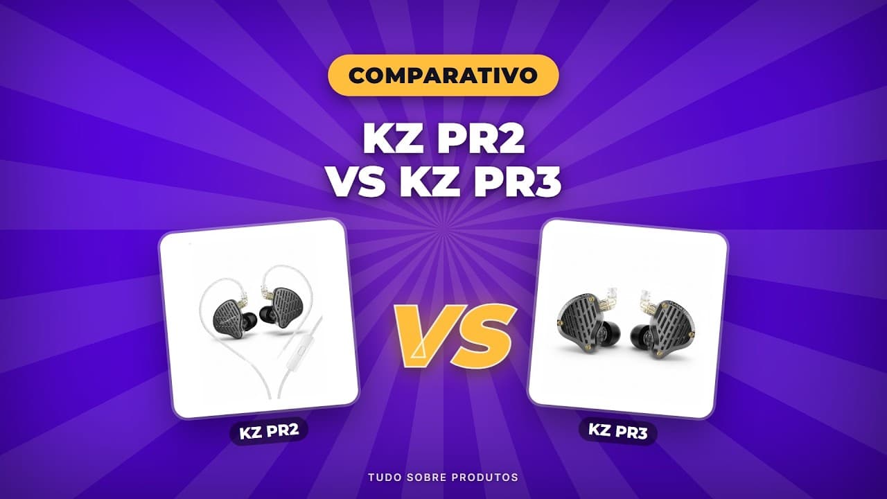 Capa do vídeo oficial: KZ PR2 vs KZ PR3: QUAL IEM É PRA VOCÊ? Comparativo Completo 2026