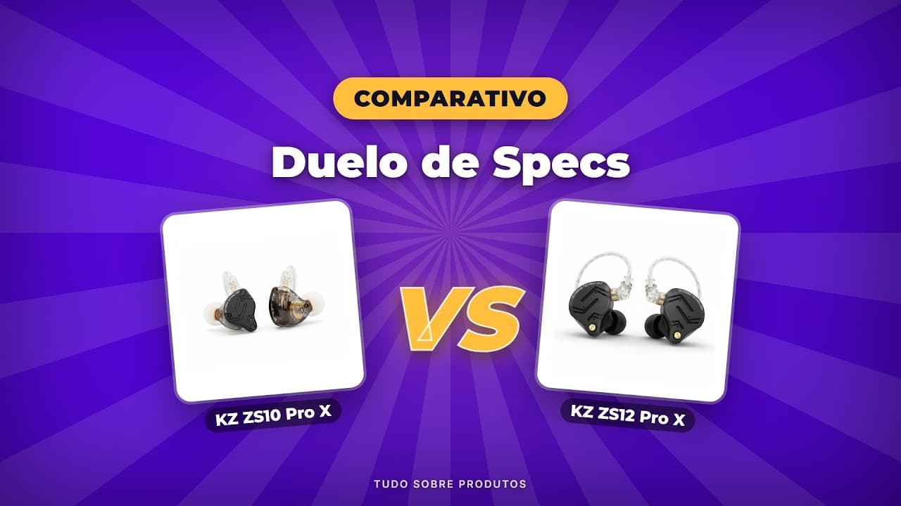 Capa do vídeo oficial: KZ ZS10 Pro X vs. KZ ZS12 Pro X: Qual Fone KZ Vale Mais a Pena em 2026?
