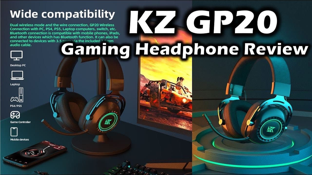 Thumbnail do vídeo KZ GP20 Gaming Headphone Review
