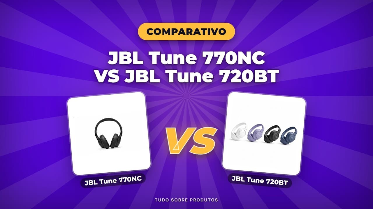 Capa do vídeo oficial: JBL Tune 770NC vs 720BT: Qual fone escolher em 2026?