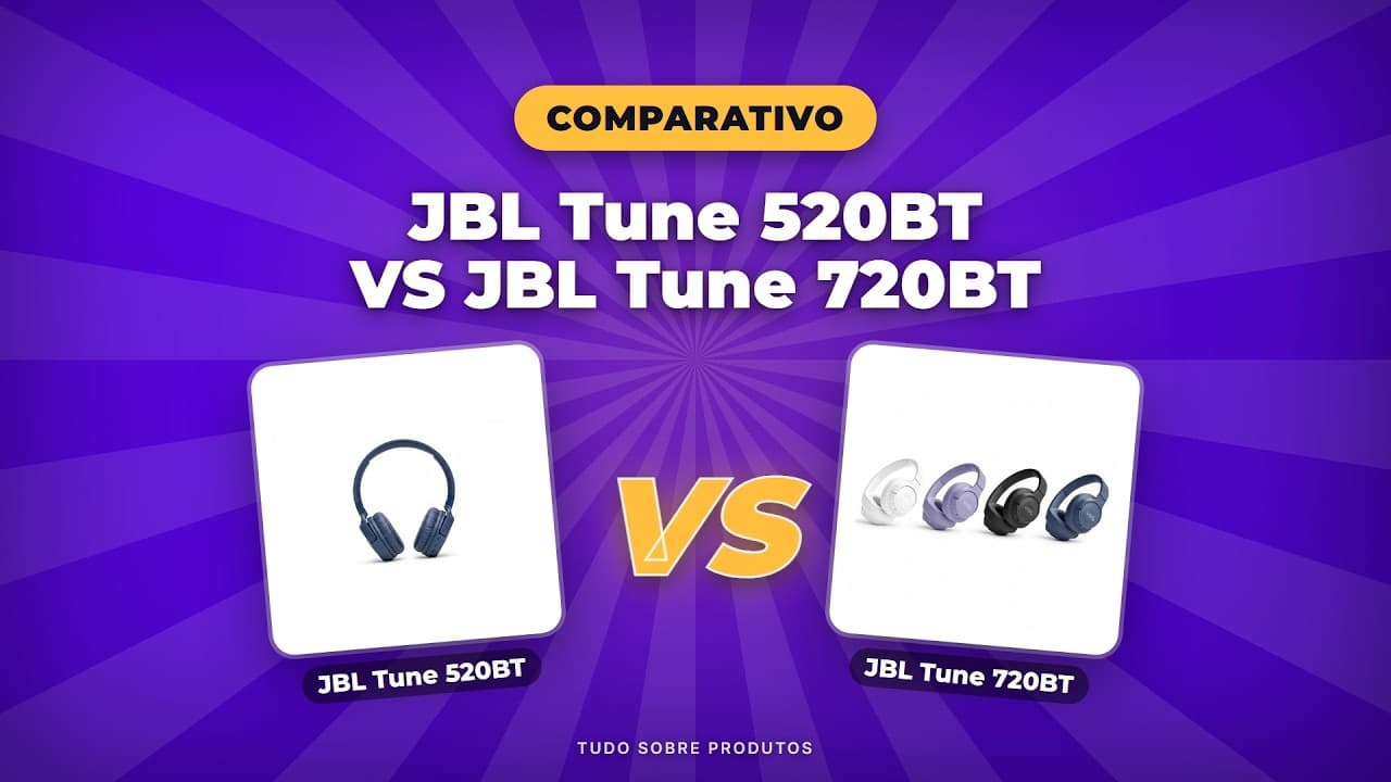 Capa do vídeo oficial: JBL Tune 520BT x 720BT: O Comparativo Definitivo de 2026!