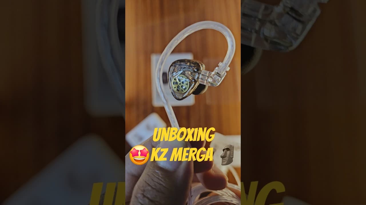Thumbnail do vídeo unboxing KZ MERGA 🗿👈✨️🤩
