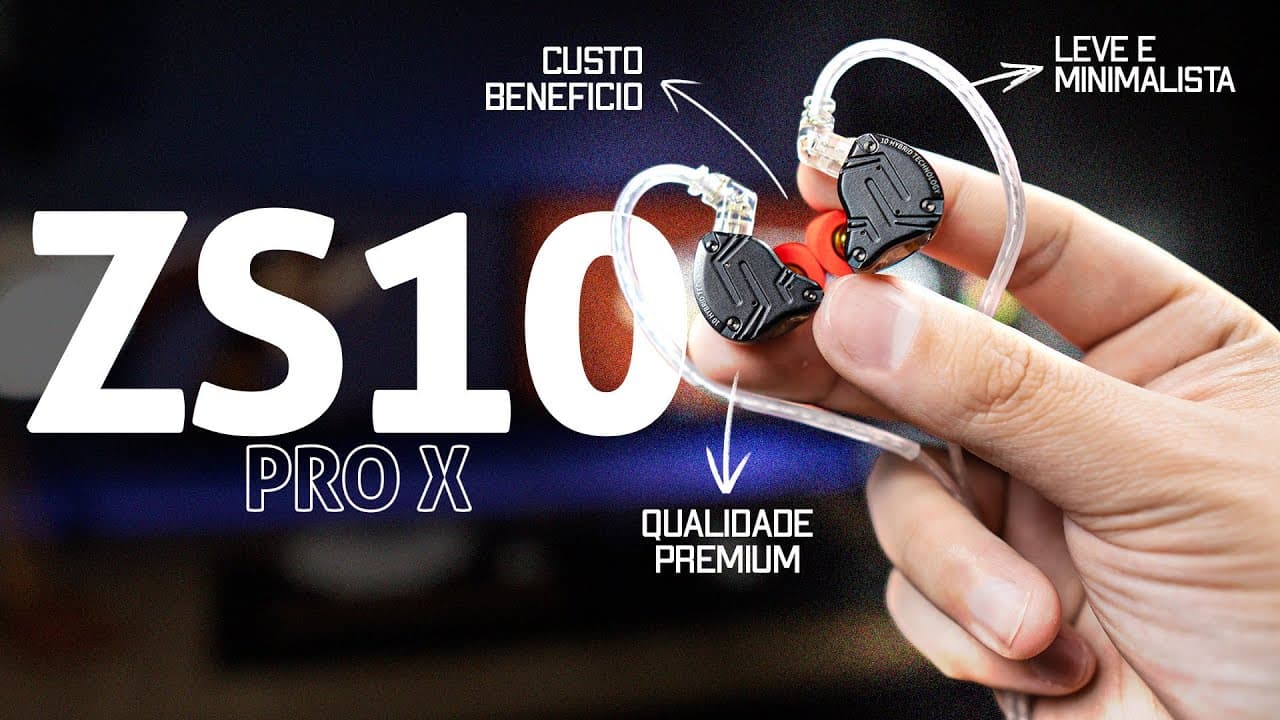 Thumbnail do vídeo KZ ZS10 Pro X: O Melhor Fone da KZ? Review Completo e Minhas Impressões!