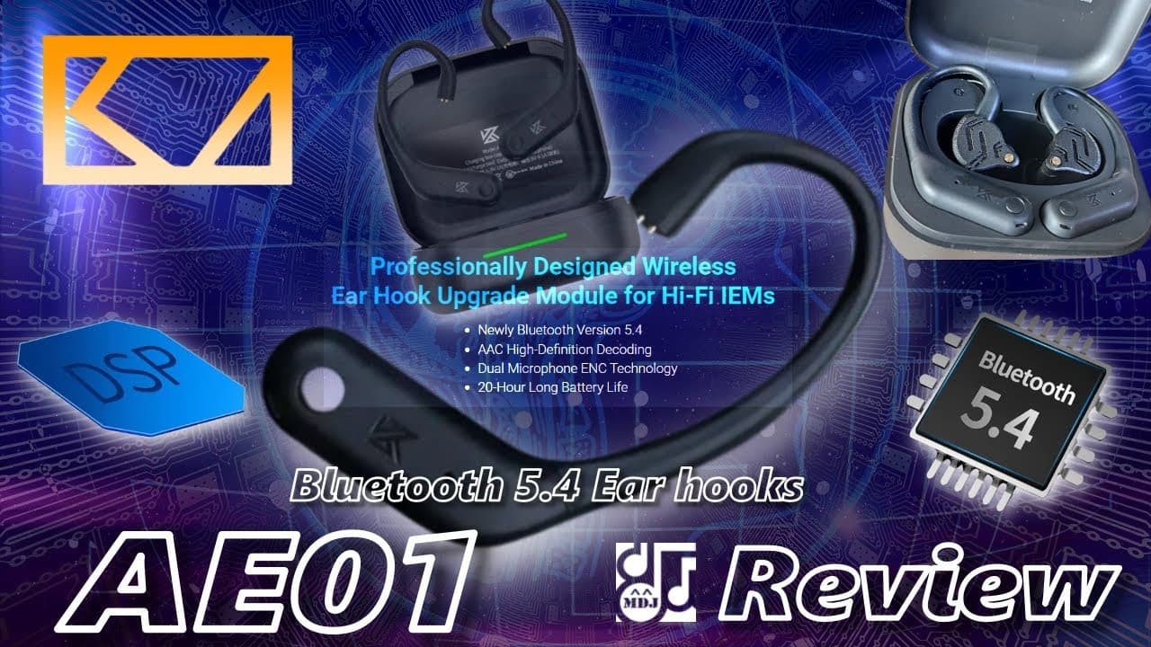 Thumbnail do vídeo エントリーモデルでも進化してるなぁ 「KZ AE01」 Ear hooks Review