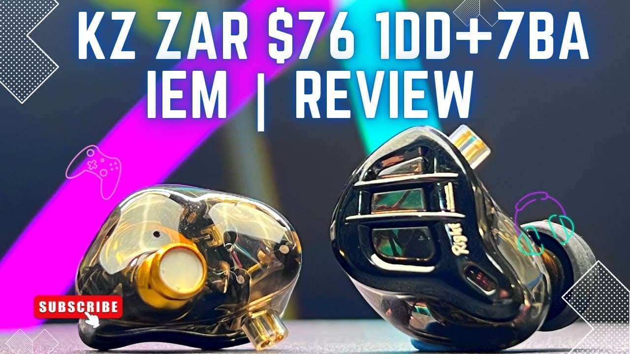 Thumbnail do vídeo KZ ZAR 1DD+7BA iem (Earphones) | Review