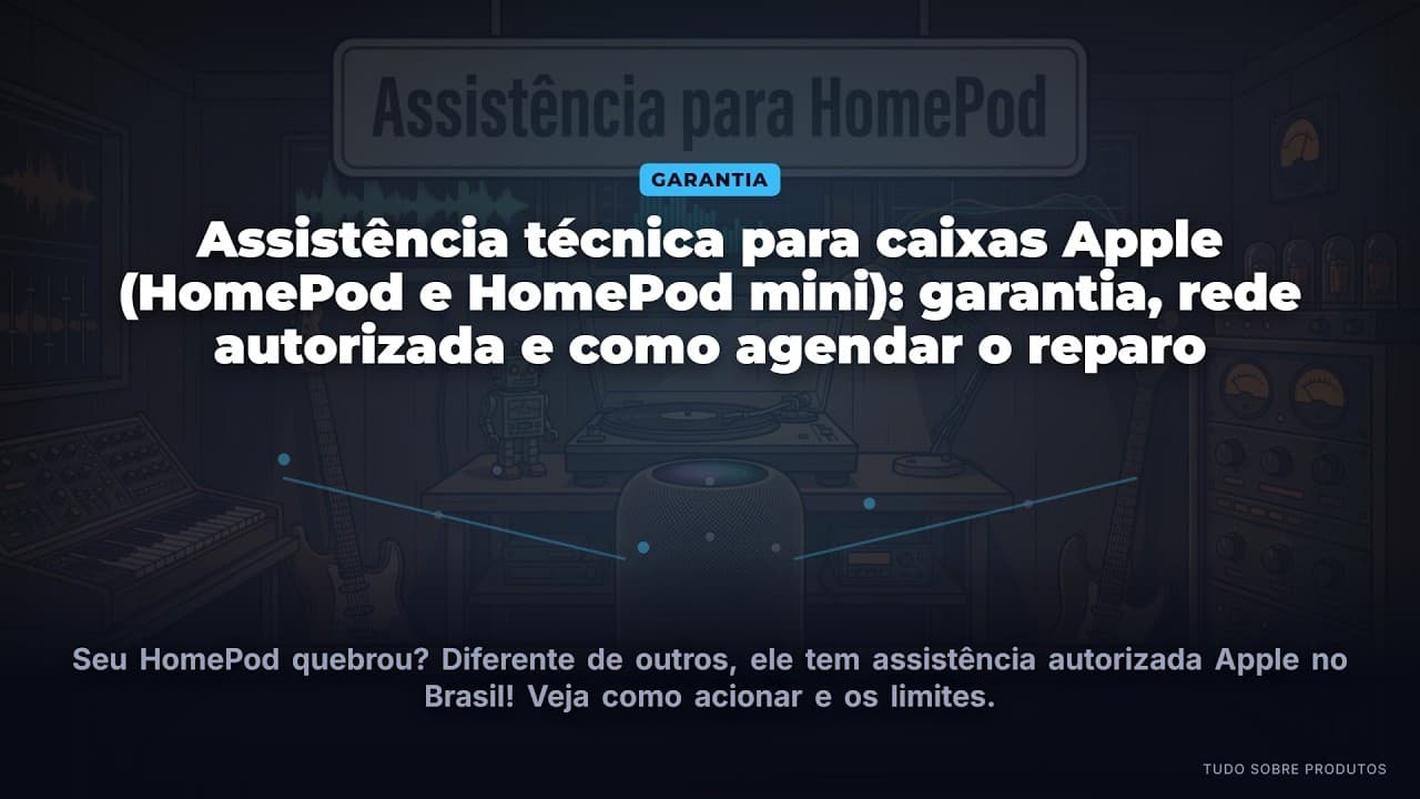 Capa do vídeo oficial: HomePod com Defeito? Guia Completo de Assistência Apple 2026!