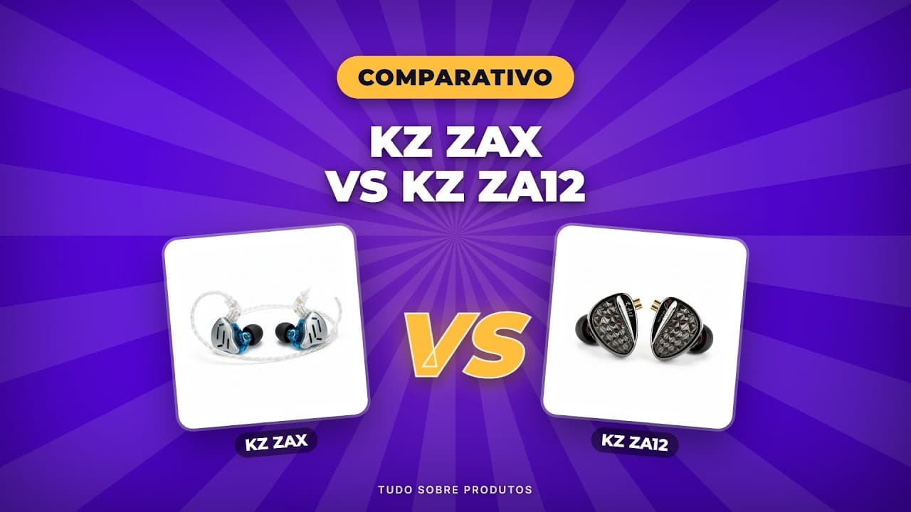 Capa do vídeo oficial: KZ ZAX vs. KZ ZA12: O DUELO DEFINITIVO de IEMs em 2026!