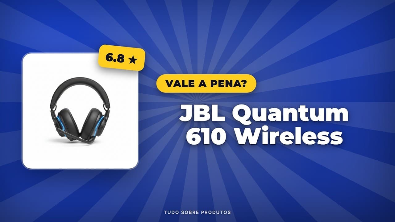 Capa do vídeo oficial: JBL Quantum 610 Wireless: ANÁLISE COMPLETA em 2026! 🎧
