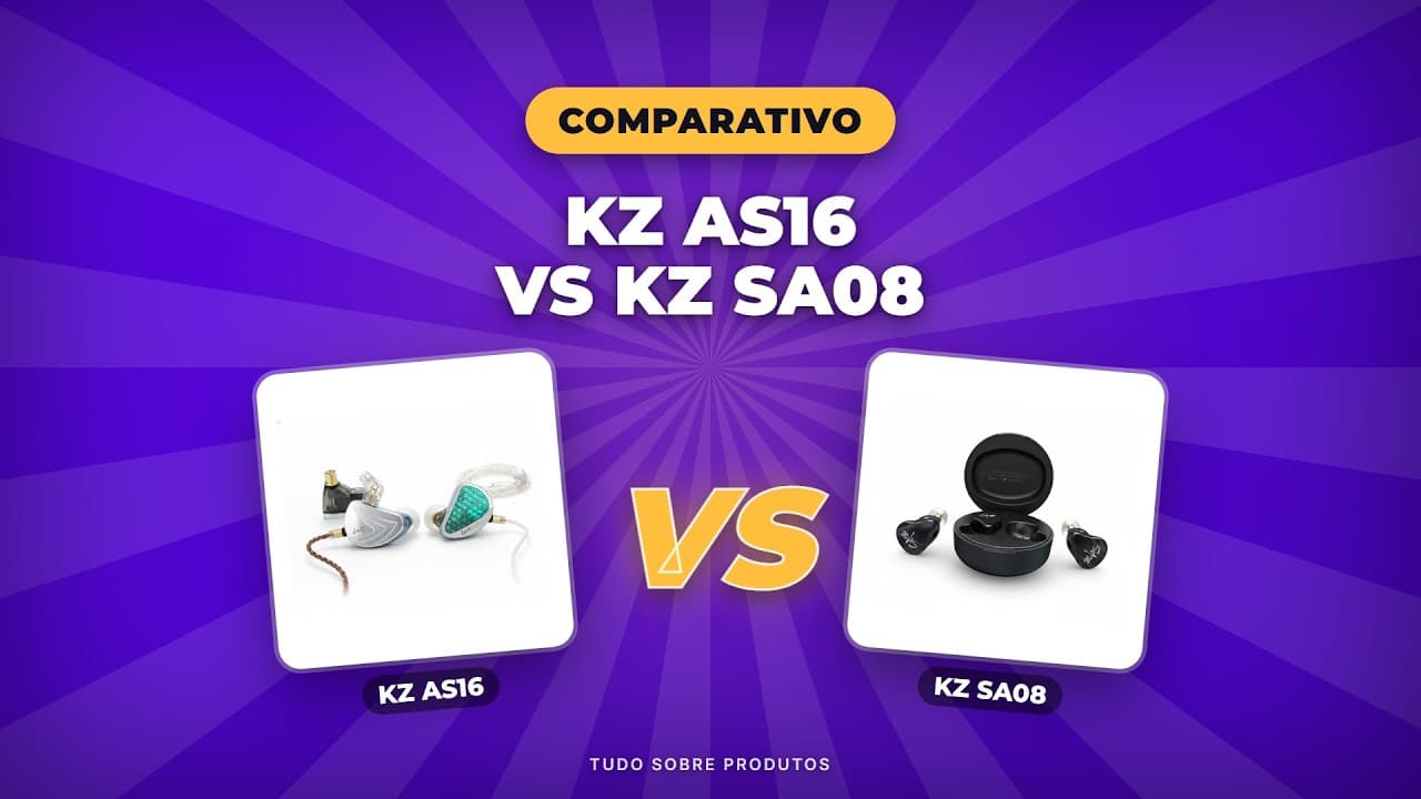 Capa do vídeo oficial: KZ AS16 x KZ SA08 (2026): Duelo de Gigantes! Qual Escolher?