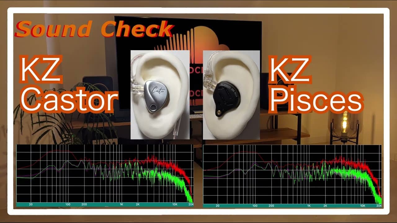Thumbnail do vídeo KZ Castor vs KZ Pisces [ChineseIEMs Sound Comparison 中華イヤホン音比較]