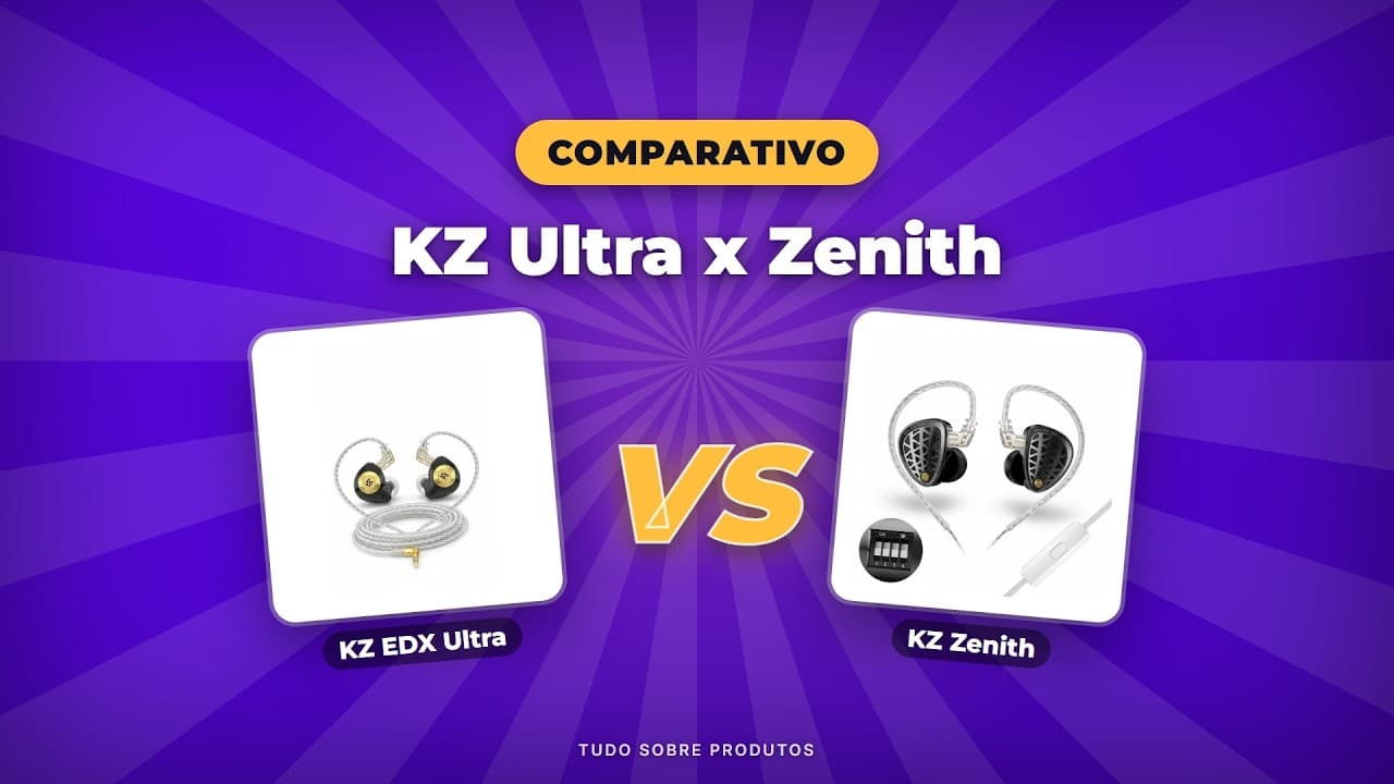 Capa do vídeo oficial: KZ EDX Ultra x KZ Zenith: Qual o MELHOR para você em 2026?