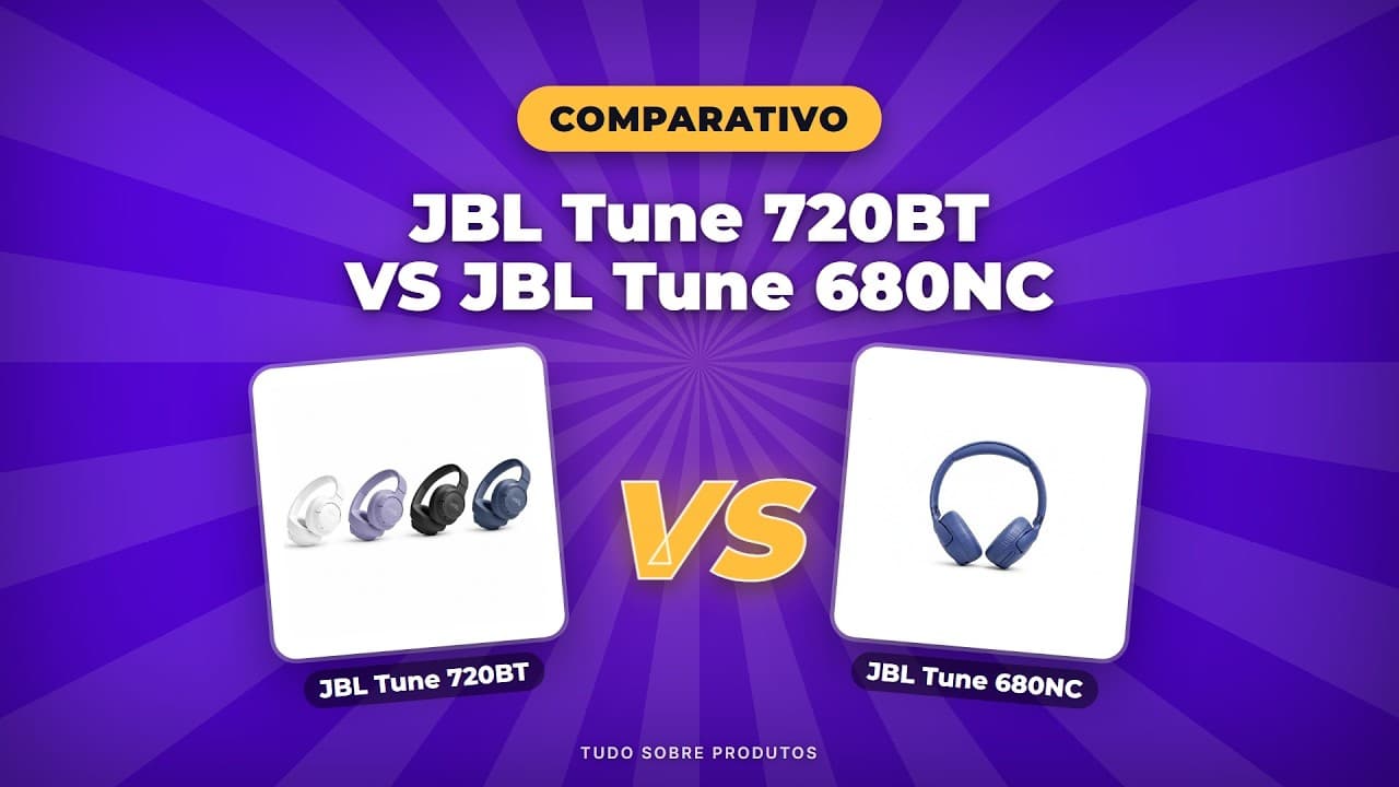 Capa do vídeo oficial: JBL Tune 720BT x 680NC: Qual fone JBL reina em 2026?