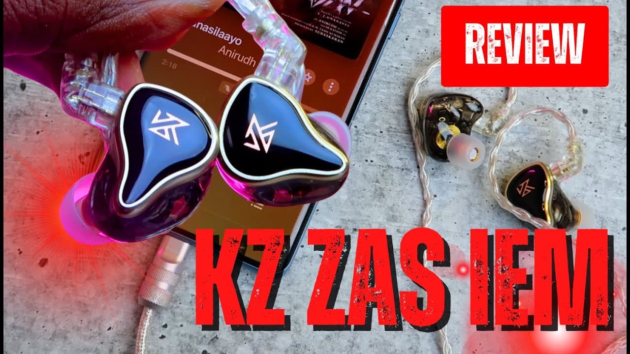 Thumbnail do vídeo KZ ZAS 7BA + 1DD Review | Best Bassy KZ IEM Earphones