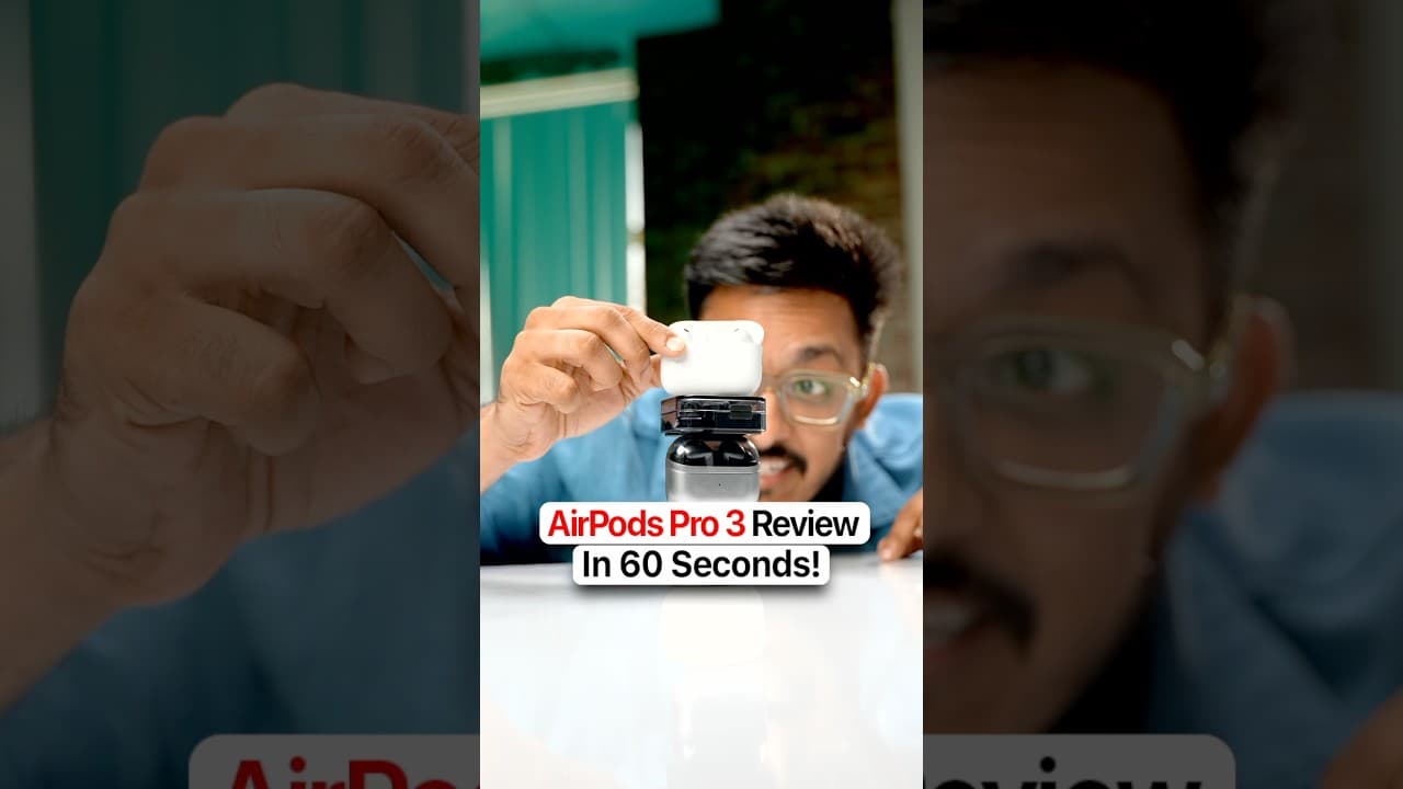 Thumbnail do vídeo AirPods Pro 3 Review in 60 Seconds!