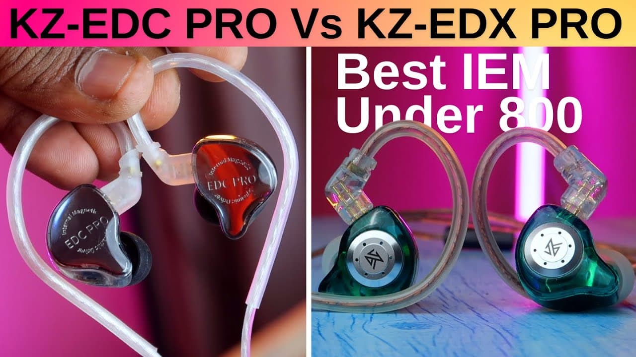 Thumbnail do vídeo KZ-EDC Pro Vs KZ-EDX Pro Comparison Review - Best IEM Earphones under 1000