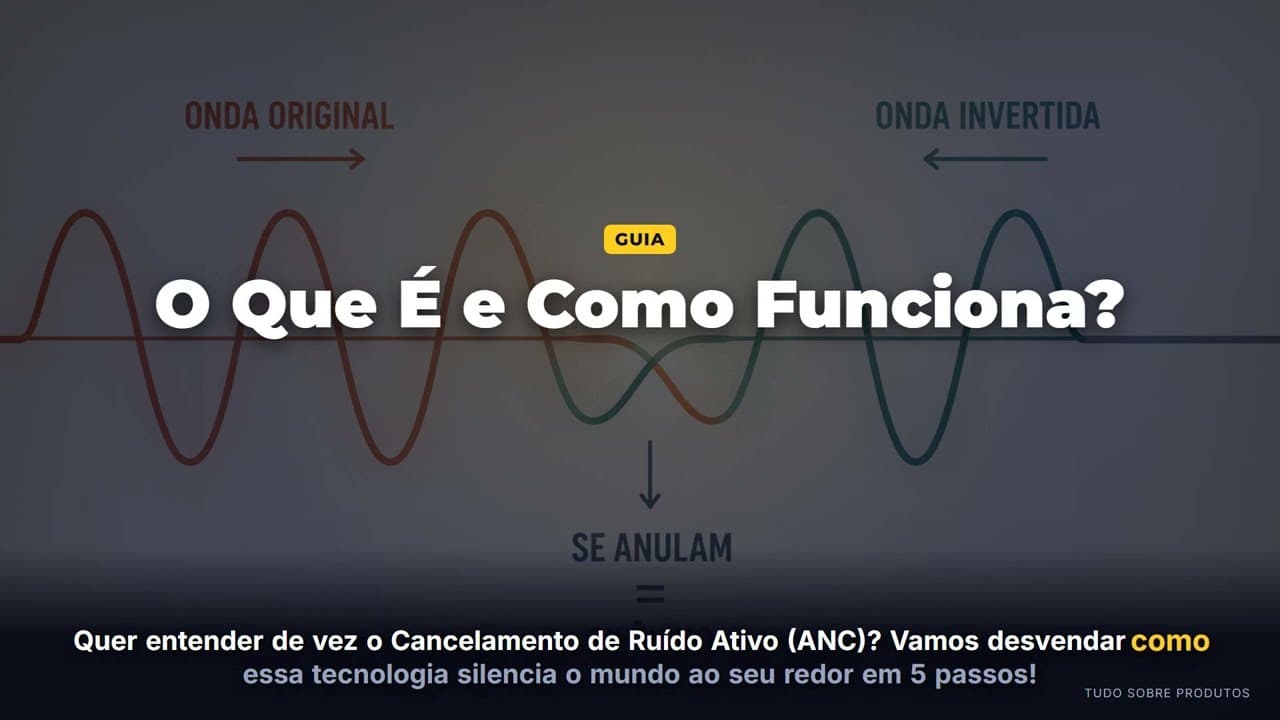 Capa do vídeo oficial: O que é e como funciona o ANC? (Active Noise Cancellation ou Cancelamento de Ruído Ativo)
