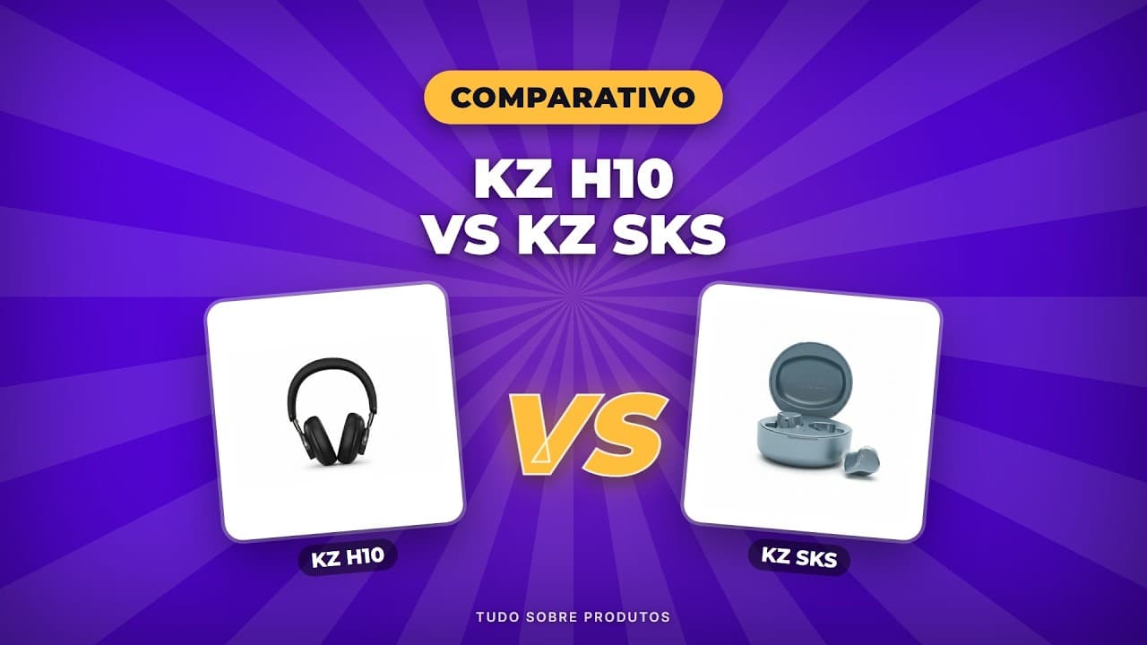 Capa do vídeo oficial: KZ H10 vs SKS: Qual o MELHOR Fone Bluetooth pra você em 2026?