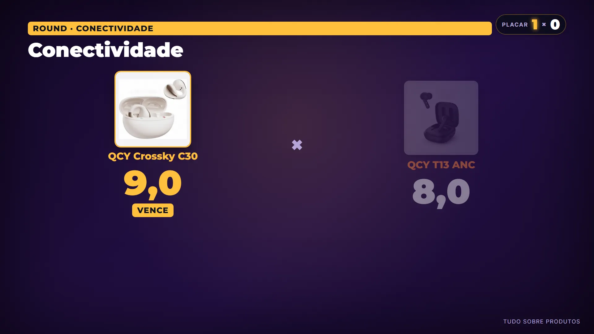 Conectividade: O QCY Crossky C30 vence em conectividade.
